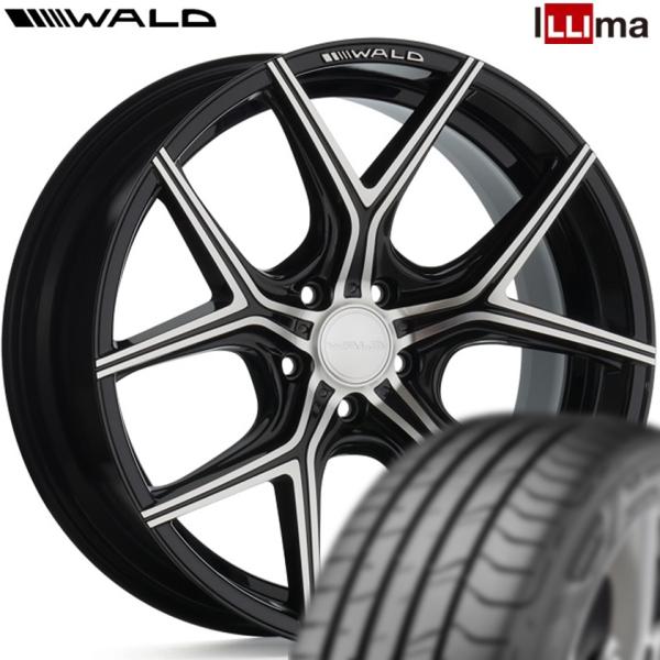 ★数量限定★ ヴァルド【WALD】ILLIMA（イリマ）I11C 20ｘ8.5 +40 5/120 ブラックポリッシュ（BKP）ｘ4本 VIA-815Kg ●厳選輸入タイヤ● 245/45R20