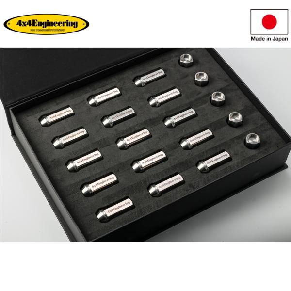 【4x4エンジニアリング】チタニウムラグナット 19HEX M14XP1.5 長さ50mm 60度テーパー 20個入り(GEN-115) ※日本製|MB Car-Parts