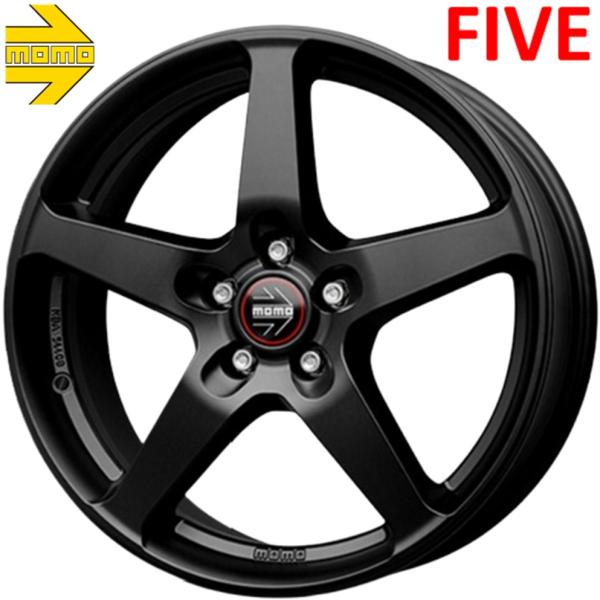 【MOMO FIVE】モモ ファイブ 16x7.0 +40 5H/108 マットブラック(MBK)x4本|MB Car-Parts