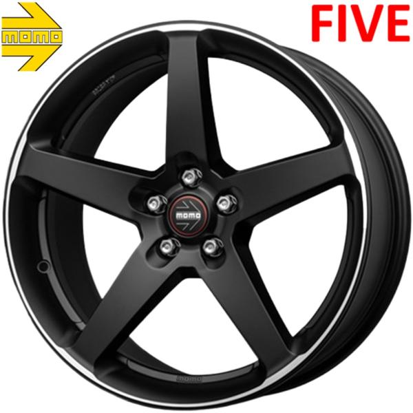 【MOMO FIVE】モモ ファイブ 18ｘ8.0 +40 5H/114.3 マットブラックポリッシュ（MBP）ｘ4本 76,582円
