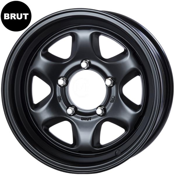 BRUT【ブルート】BR-44 16ｘ6.5 &plusmn;0 5H/139.7 ミリタリーブラック（MLB）ｘ4本　※ジムニー・シエラ(JB74)/ノマド（JC74）専用｜MB Car-Parts