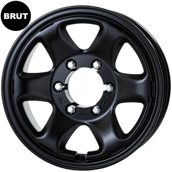 BRUT【ブルート】BR-44 16ｘ6.5 -5 6H/139.7 ミリタリーブラック（MLB）ｘ4本