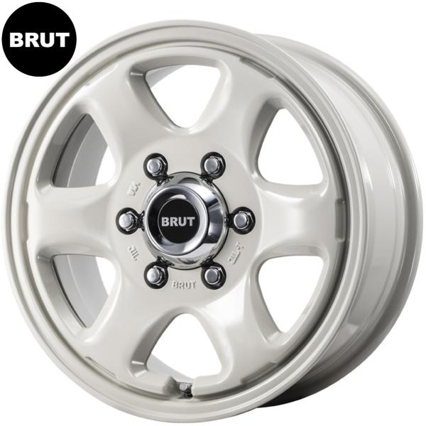 BRUT【ブルート】BR-44 16ｘ6.5 +38 6H/139.7 ミルキーホワイト（MW）ｘ4本　※200ハイエース専用