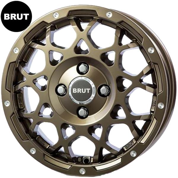 BRUT【ブルート】BR-55 14ｘ5.0 +42 4H/114.3 シャンパンゴールド（CPG）ｘ4本　※NV200用