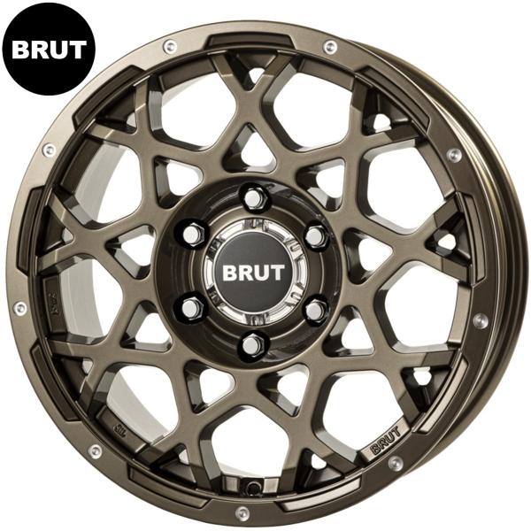 BRUT【ブルート】BR-55 18ｘ8.0 +20 6H/139.7 シャンパンゴールド（CPG）ｘ4本　※ランクルプラド150/ハイラックス等