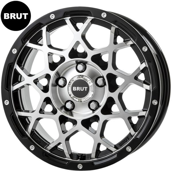 BRUT【ブルート】BR-55 18x8.0 +20 6H/139.7 ミルドマシンブラック(MMB)x4本 ※ランクルプラド150/ハイラックス等|MB Car-Parts