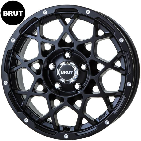 BRUT【ブルート】BR-55 16ｘ6.5 +35 5H/114.3 ミルドサティンブラック（MSB）ｘ4本　※デリカD:5等