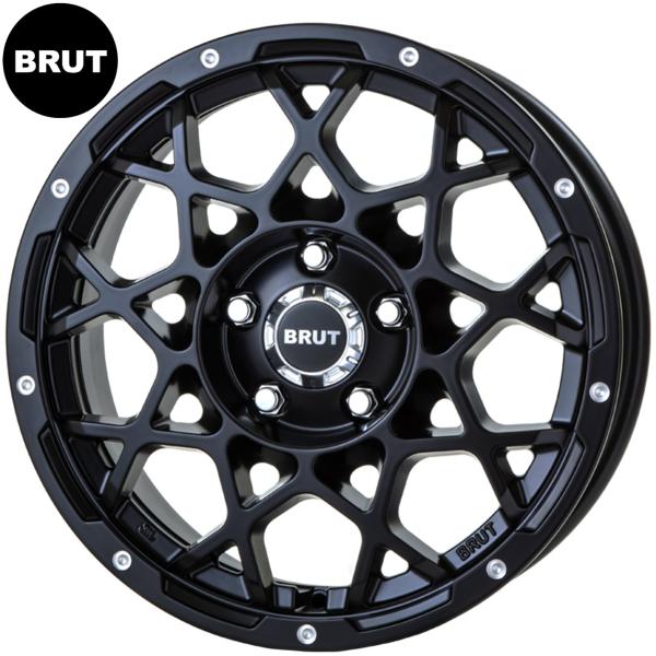 BRUT【ブルート】BR-55 18ｘ8.0 +43 5H/127 ミルドサティンブラック（MSB）ｘ4本　※Jeepラングラー