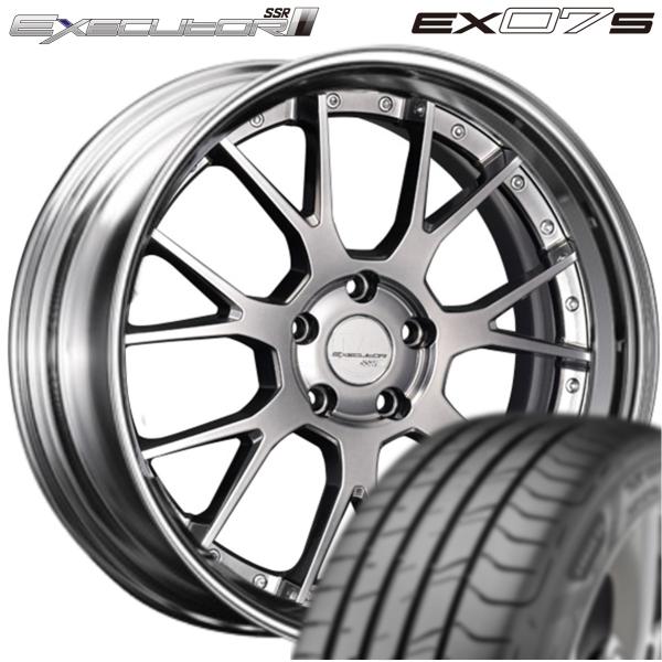 ★数量限定★ SSR EXECUTOR EX07S（エグゼキューター EX07S）20ｘ8.5 +37（NRディスク）5/120 チタンシルバー（TS）ｘ4本 ●厳選国産タイヤ● 245/45R20｜MB Car-Parts