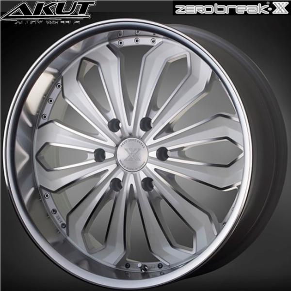 アクト【AKUT】ゼロブレイク エックス（ZEROBREAK X） 20ｘ8.0 +35 6H/139.7 パールホワイトポリッシュ（WHP）ｘ4本｜MB Car-Parts