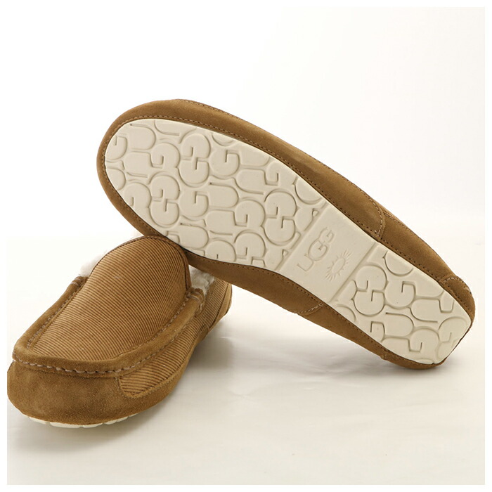 Ugg モカシン 紳士靴 メンズ 内ボア 26cm ブラック 約 アグ スリッポン カジュアル 25cm メンズシューズ 黒 27cm 28cm