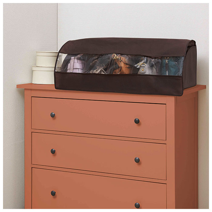 楽天市場 バッグ 収納 棚 楽天 鞄 保管 棚上仕分けバッグ収納 カバン収納 バッグ収納 透明窓付き ほこりよけ カバー付き 不織布 通気 片づけ 仕分け 整理整頓 型崩れ 防止 予防 クローゼット収納 押入れ収納 収納家具 Backyard Family インテリアタウン