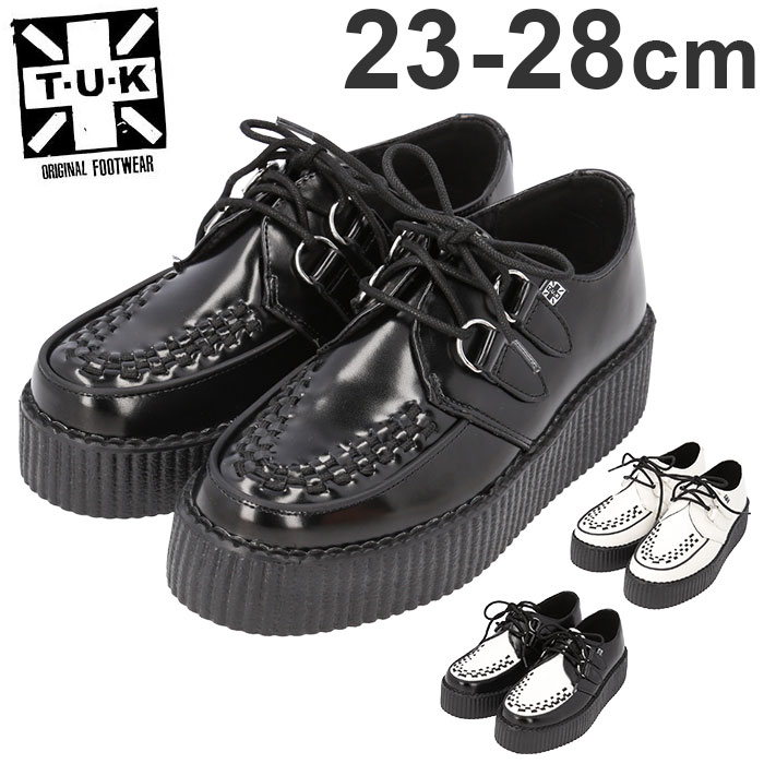 TUK ラバーソール  厚底靴 ティーユーケー Viva Mondo Creeper T.U.K 厚底シューズ レースアップシューズ 厚底 革靴 革 靴 シューズ なめし革シューズ UK 張りさける 鍵を掛ける ロカビリー モッズ 今めかしい メンズ靴 レディース靴