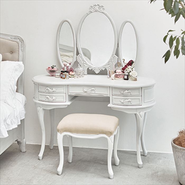 ハンプトン　ドレッサー 楽天市場】ドレッサー 三面鏡 通販 RD-1367AW ハンプトンシリーズ 鏡台