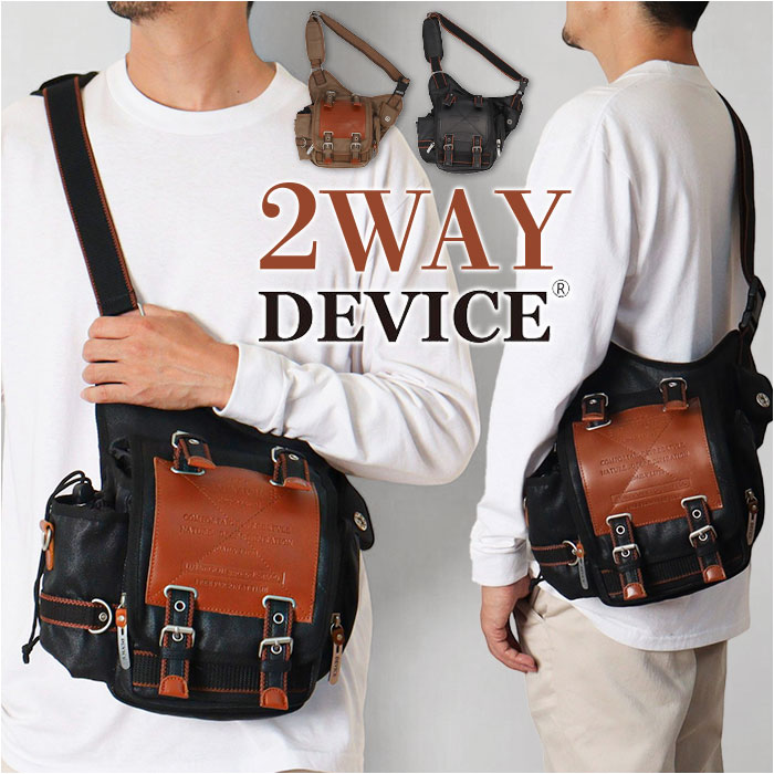 DEVICE ショルダーバッグ ワンショルダーバッグ ボディーバッグ 斜めがけバッグ ボディバッグ ショルダーバック ボディバック ボディーバック メンズ ブランド おしゃれ バイク 自転車 デバイス Work ワーク AHB17068 メンズバッグ