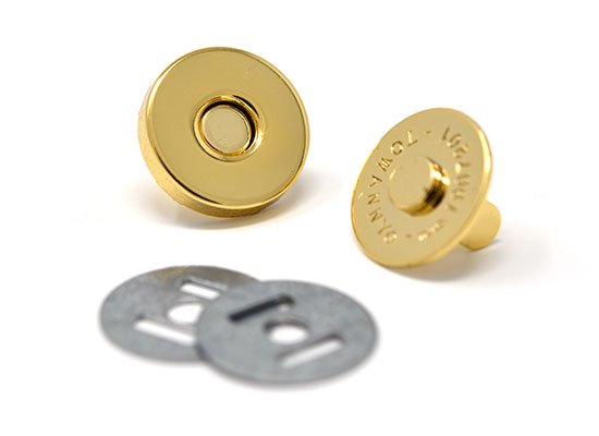 国産マグネットホック 12mm ゴールド 400組入 まとめ買い 大容量【マグネットホック マグネットボタン 差し込み式 バッグ カバン トートバッグ ポーチ バッグ ポーチ 留め具 金具 磁石ボタン ハンドメイド 手芸 リメイク 交換用 手作り】|手芸材料の専門店 持ち手屋さん