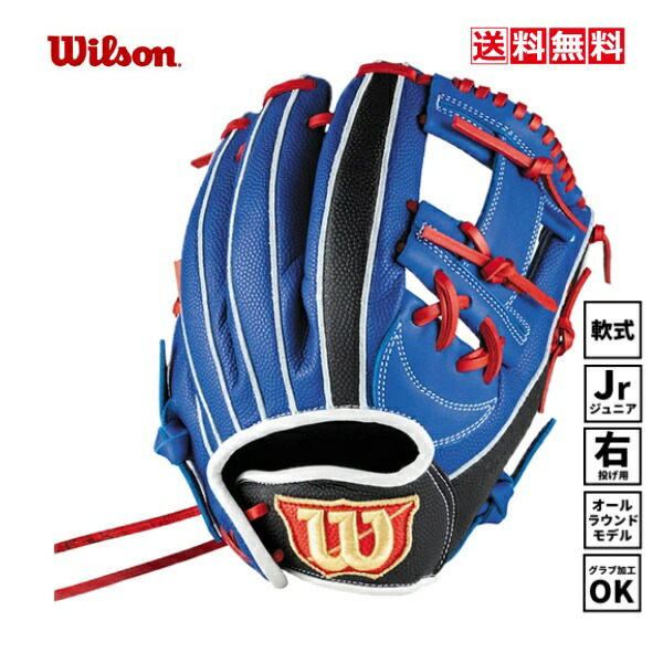 送料無料　ウィルソン　野球　ジュニア　 軟式　グローブ　D-MAX　WBW103892　RDL7JH　オールラウンド　右投げ　11インチ　ロイヤルSS　ブラックSS　WILSON　7J型　こども　少年　少女　キッズ　Jr　2025