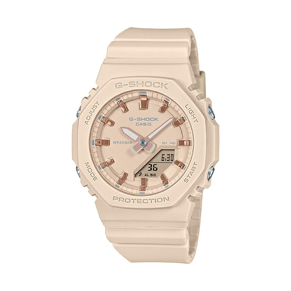 カシオ メンズ 腕時計 レディース G-SHOCK Gショック アナログデジタル 電池式クオーツ GMA-P2100シリーズ ベージュピンク GMA-P2100M-4AJF｜家電横丁店