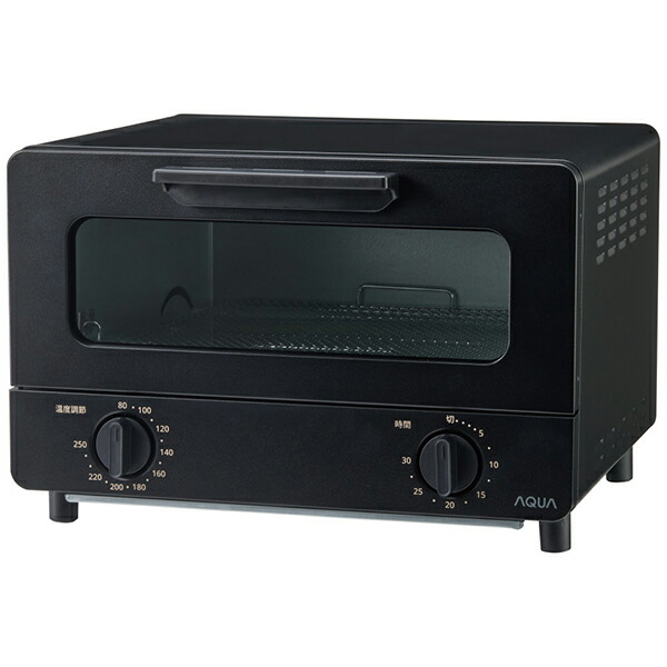 AQUA AQUA - 【新品(開封のみ)】 AQUA　オーブントースター 瞬速黒鉛トースター 2枚焼き　AQT-CG12T(K)　ブラック AQT-CG12T | アクア株式会社（AQUA）｜生活家電