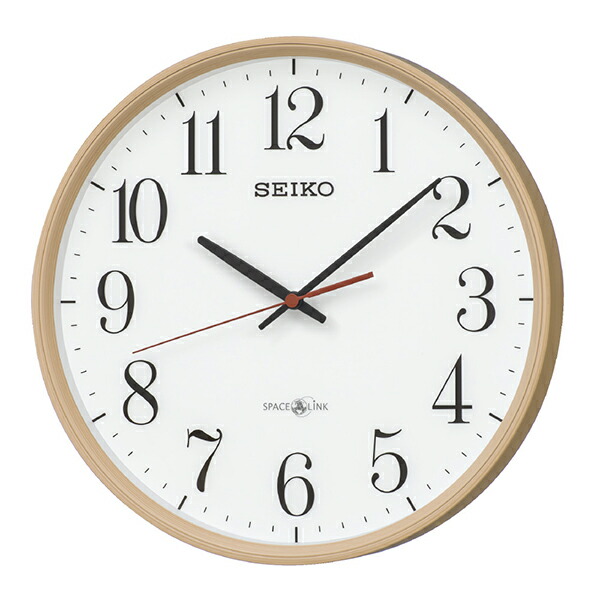 SEIKO セイコー 掛け時計 GP220A 薄茶木目模様 スペースリンク（衛星電波クロック） アナログ 電波時計