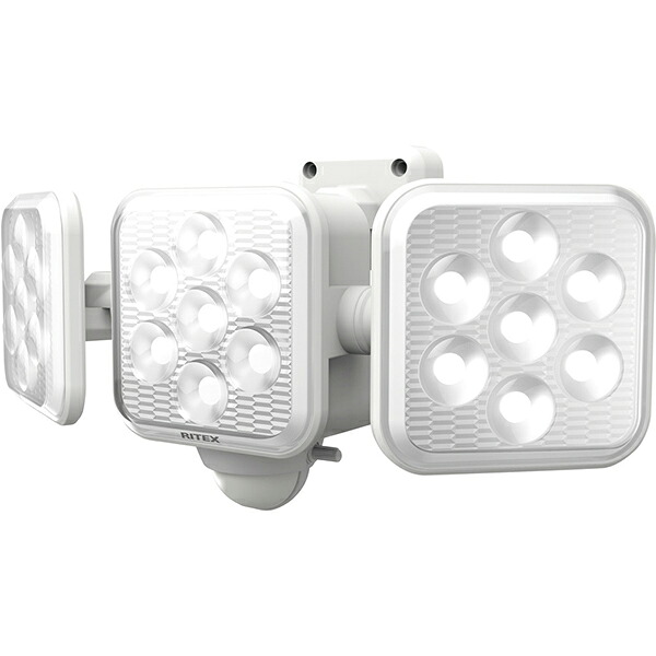 ムサシ S330L ライテックス5W3灯フリーアーム式LEDソーラーセンサーライト S-330L8086