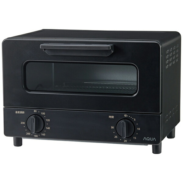 アクア AQTCS12T_K 遠赤外線ヒーター搭載 2枚焼きトースター ブラック AQT-CS12T(K)