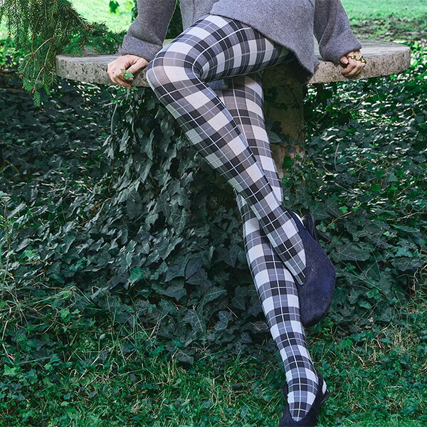 楽天市場】タイツ イタリア製タータンチェック柄 ＜メランジタイプ