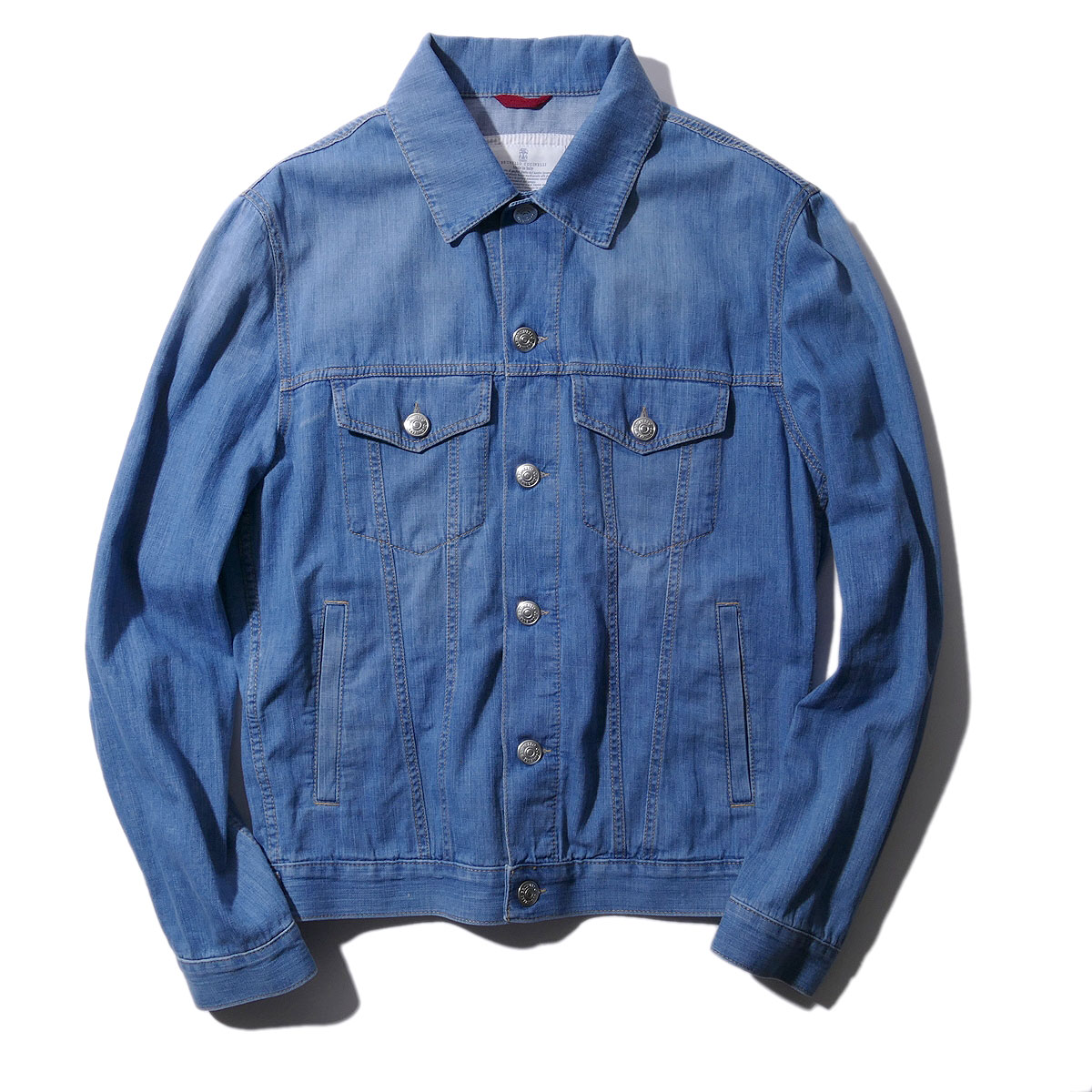 ブルネロクチネリ ジーンズ上衣 ME6456909_TE645_C1470 BRUNELLO CUCINELLI ライトウェイトオールドデニム 4衣嚢上衣 イタリア製 4衣嚢上衣 メンズ  ブランド名 Gジャン[060330]