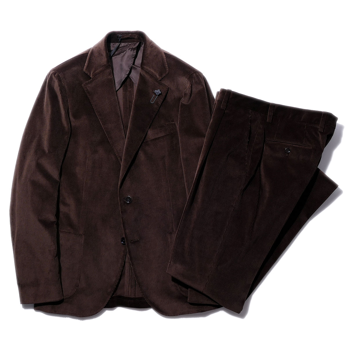 <美品>LARDINI ベージュ コーデュロイ ジャケット サイズ46 LARDINI ベージュ コーデュロイ ジャケット サイズ46