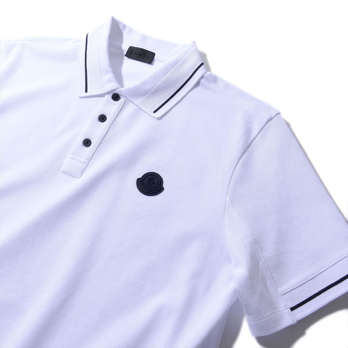 モンクレール ポロシャツ 8A00013 001ホワイト MONCLER メンズ ハイ ブランド ギフト 半袖 2026SS 2026年春夏[071810]｜モーダオンライン店
