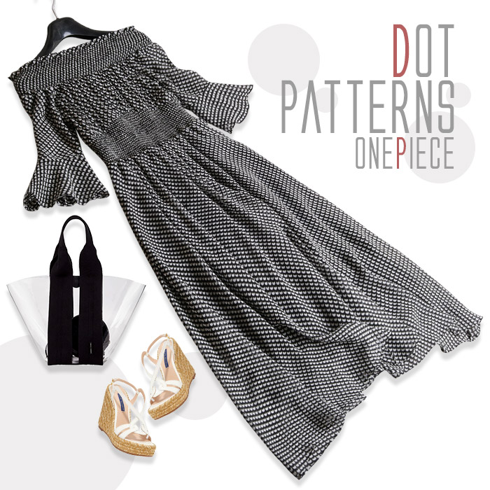 スーパーセール限定 割引クーポン配布 パーティードレス ワンピース 結婚式 水玉 ドット柄 ドット ベルスリーブ ロング マキシ マキシ丈 リゾート お呼ばれ 大きいサイズ 新作 2wayで着れるドット柄マキシ丈ワンピース No 12 797 Tubosa Com