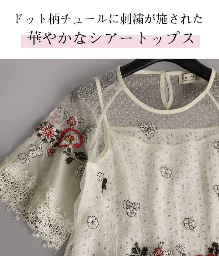 トップス レディース 春 春夏 ブラウス チュール 刺繍 レース 花柄 ボタニカル柄 ドット柄 ヴィンテージ 大きいサイズ 大人 可愛い 服 30 40 50 60 代 ファッション No 12 101 09 5215 Crunchusers Com
