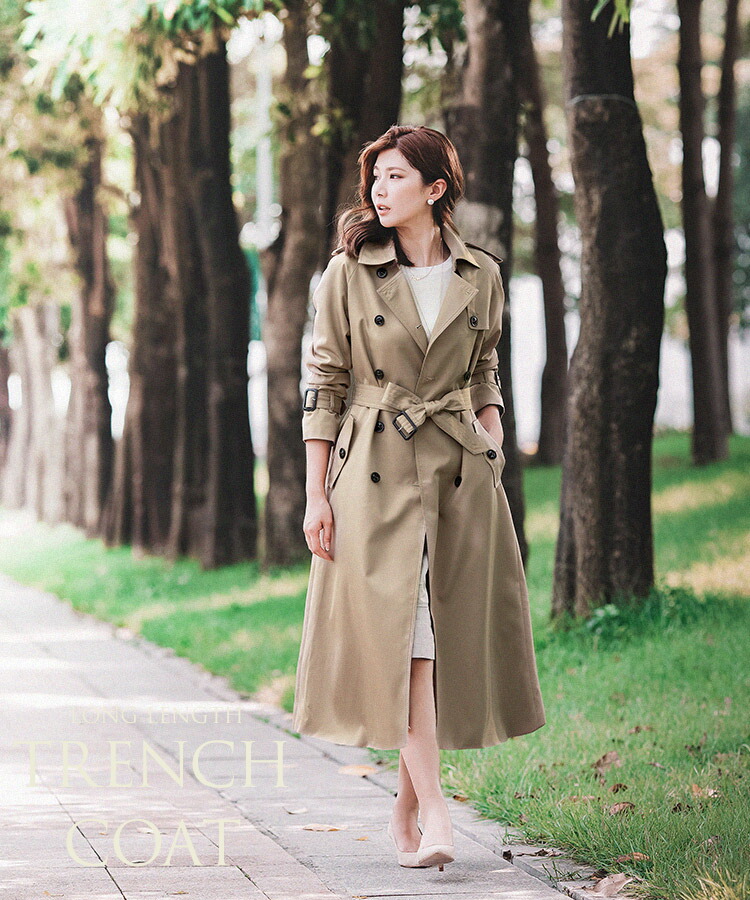 送料無料 アウター トレンチコート レディース コート 冬 ミモレ丈 代 アウター トレンチ 50代 秋 春 カジュアル 結婚式 代 30代 40代 50代 オリジナル 新作 大人カジュアルの叶うハンサムレディなオリジナルロング丈トレンチコート No 12 72 16 ｌａ ｍｏｄｅ