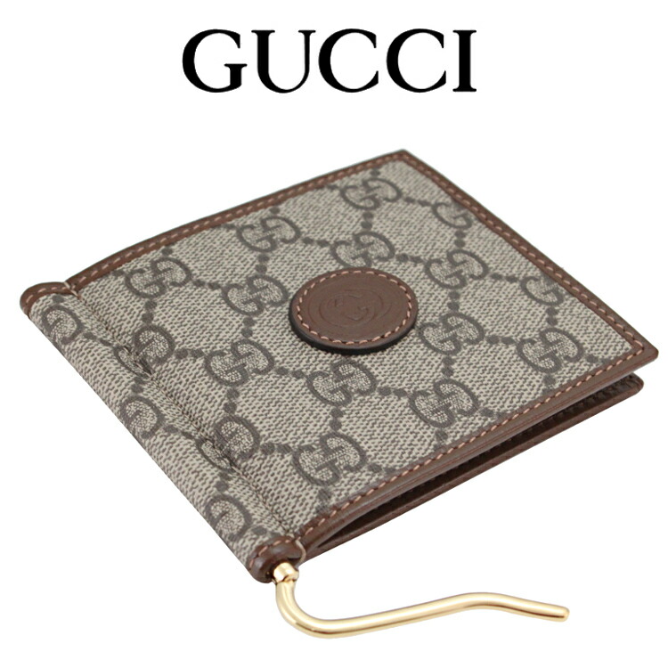楽天市場】GUCCI グッチ マネークリップ付き折り財布メンズ