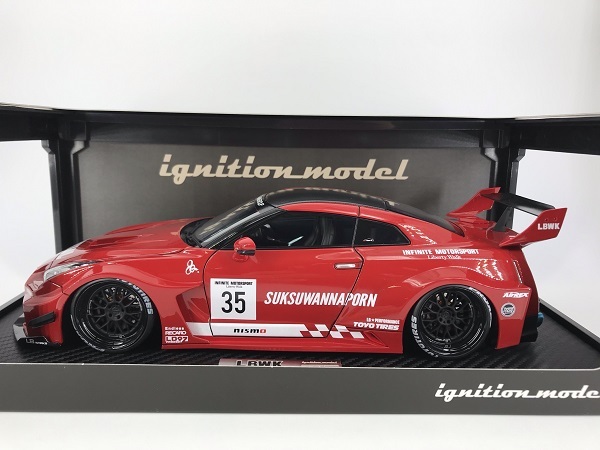 イグニションモデル　1/18 ニッセン35GT-RR (レッドメタリック) 1/18スケール「LB-Silhouette WORKS GT NISSAN 35GT-RR」(レッド