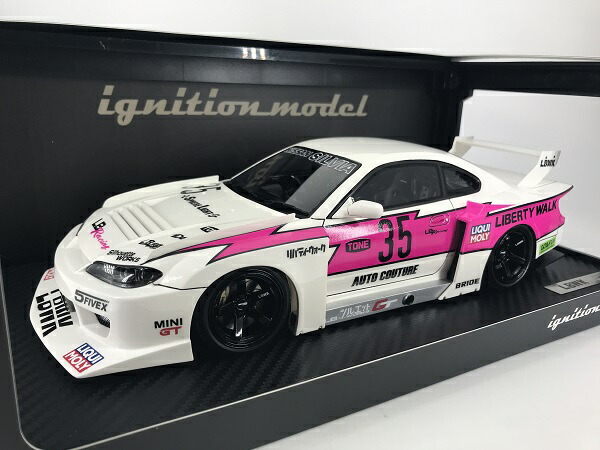 イグニッションモデル製  1/18 LB 百貨店 影ぼうし S15 シルビア  (ﾎﾜｲﾄ/ﾋﾟﾝｸ)イグニッションモデル製 IG2921