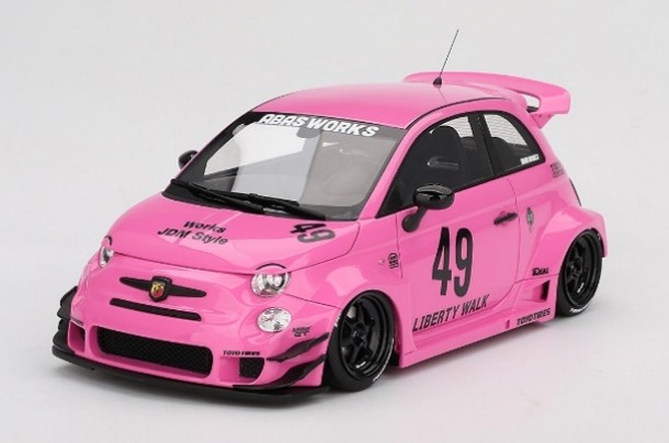 1/18 アバルト 595 LB-WORKS x Abas Works サクラ色TS0607