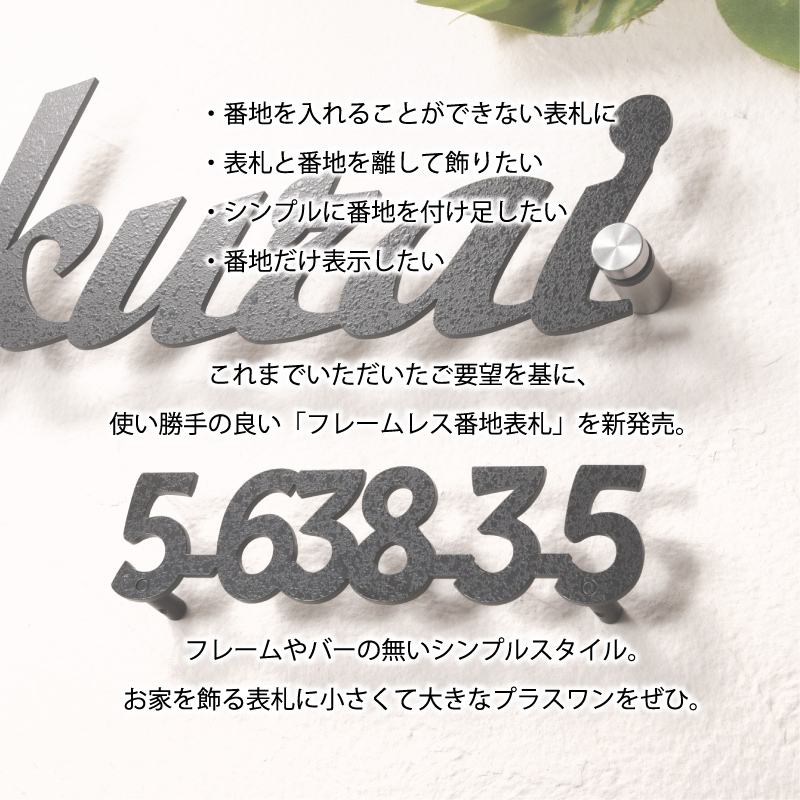 番地表札 枠組返し毛色 番地だけの表札 称呼表札と一遍に買い付けるで1000円off Lanuitdessoudeurs Fr