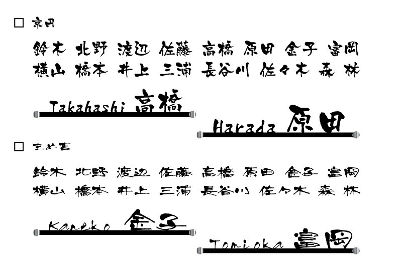 ステンレス表札 エレガントライン 表札 漢字とローマ字両方入ります 難しいお名前でも安心 アイアン調ステンレス表札 Modello Luxury和風 シンプル アイアン ステンレス製 毛筆書体