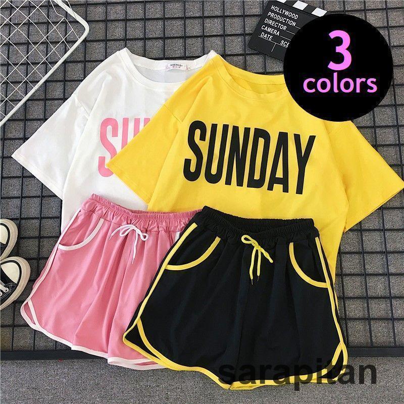 楽天市場】Tシャツ+ショートパンツ 2点セット セットアップ 上下セット