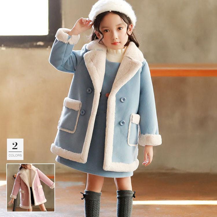 チェスターコート キッズコート ミドル丈 秋冬　ラシャコート　女の子 子供服　ジュニア　アウター　ジャケット　キッズ　中綿コート 防寒