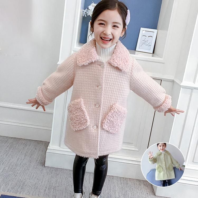 ピーコート　Pコート キッズコート　ミドル丈 秋冬　ラシャコート　女の子　子供服　ジュニア　アウター　ジャケット　キッズ　中綿コート 防寒