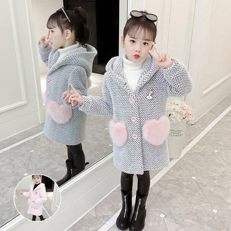 ピーコート　Pコート キッズコート フード付き ミドル丈 秋冬 ラシャコート　女の子 子供服　ジュニア　アウター　ジャケット　キッズ　中綿コート 防寒