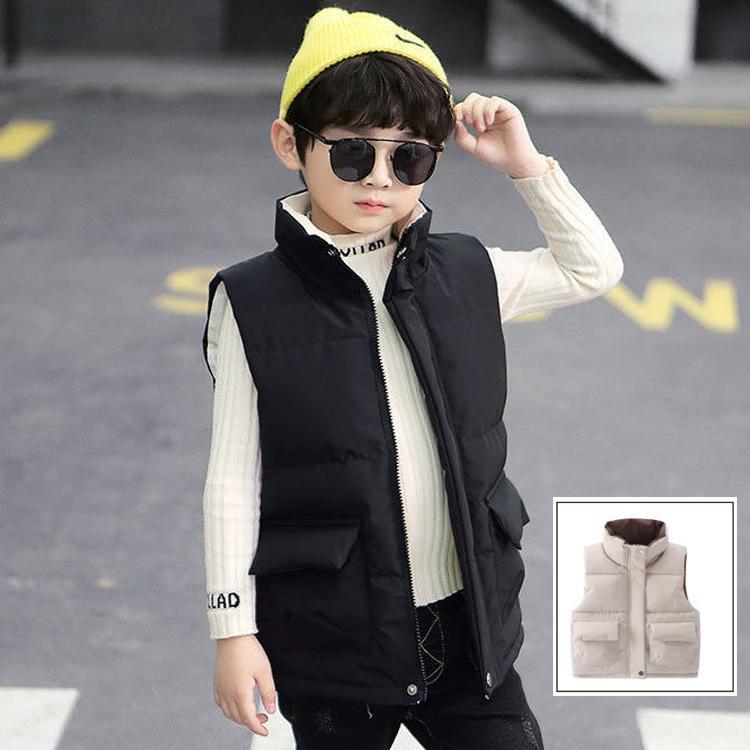 秋冬　キッズ ダウンベスト 男の子 女の子 中綿ダウン トレンド こどもダウンコート 子供服 ジュニア 中綿ベスト キッズ 防風防寒 90 100 110 120 130