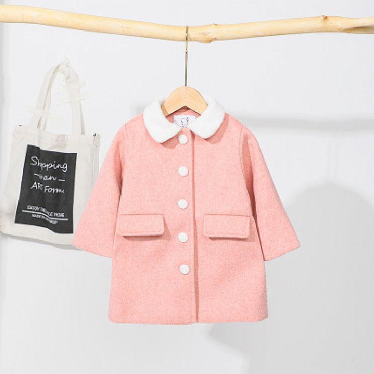 キッズコート　秋冬　コート　女の子　子供服 ラシャコート　ジュニア　アウター　ジャケット　可愛い　カジュアル　8090100110120130