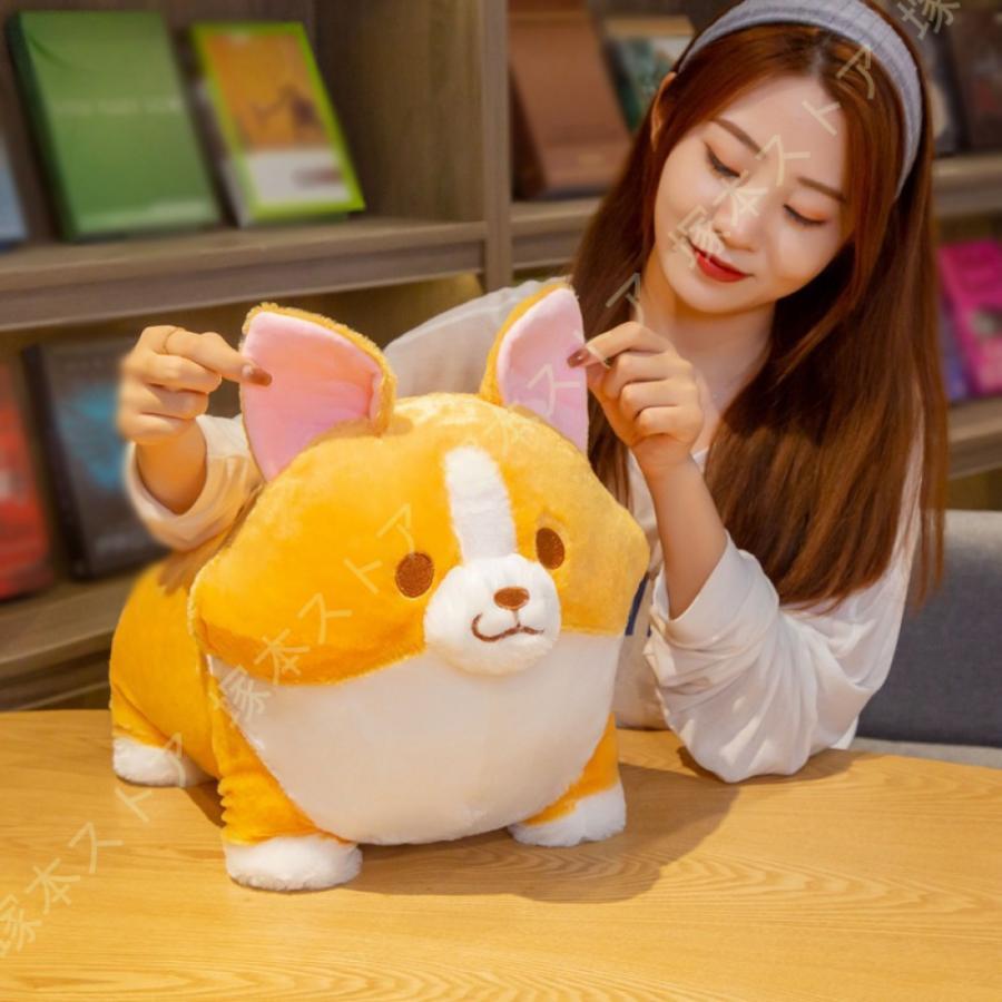 ぬいぐるみ コーギー 大きい 犬 抱き枕 かわいい 動物 可愛い縫いぐるみ プレゼント かわいい クッション ぬいぐるみ 柔らかい ふわふわぬいぐるみ おもちゃ