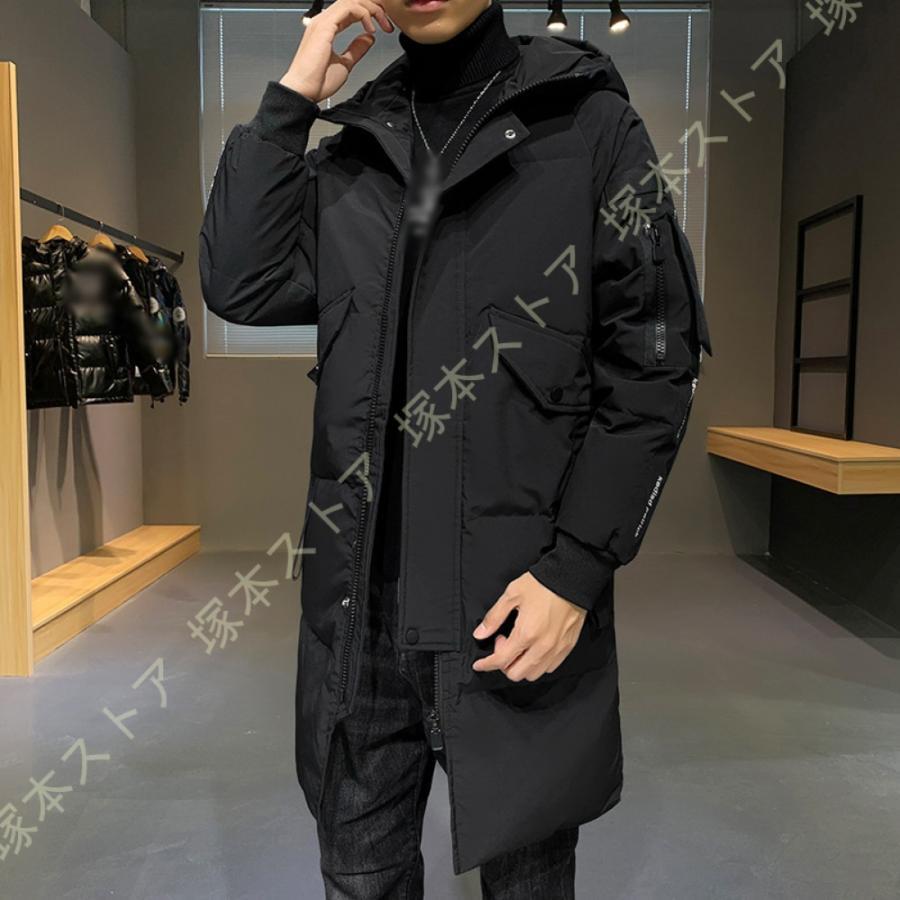 ロング ダウンコート メンズ ダウン ファーフード付き 大きいサイズ コート アウター お洒落 上品 男性メンズコート 普段着 お出かけ お呼ばれ 暖かい