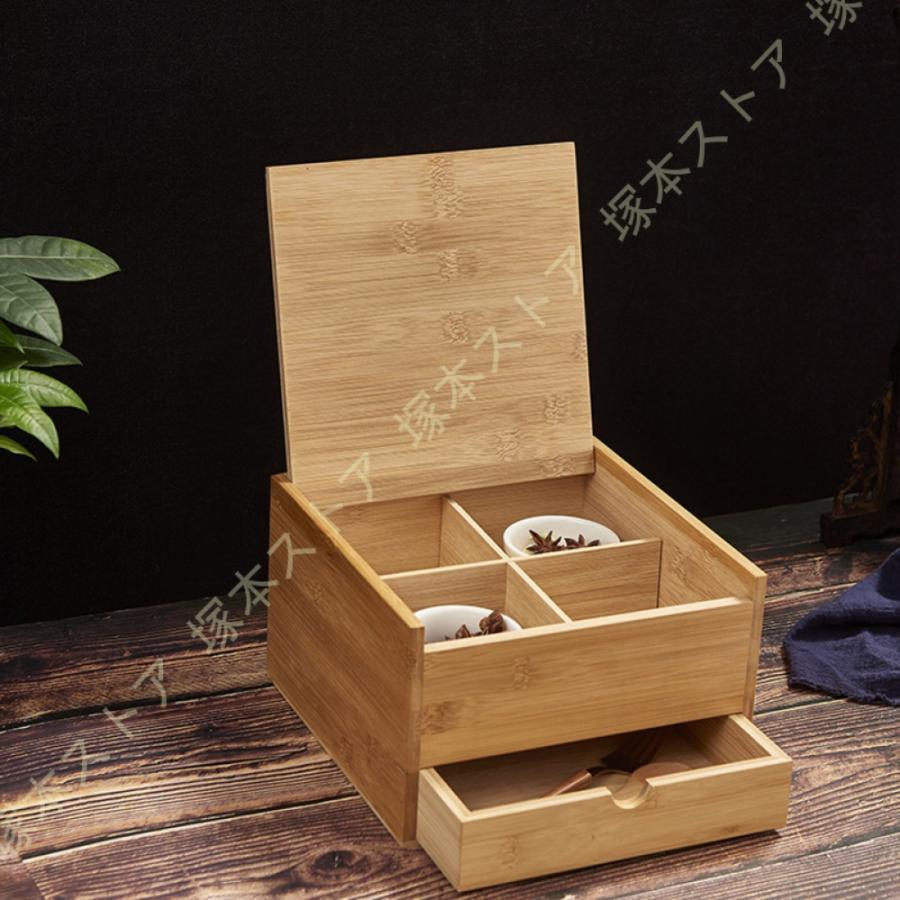 卓上収納ボックス ミニ引き出し 竹製 多機能 小物入れ 化粧品 書類 引出し箱 木製引き出し 引き出し3段式 書類 木製 引き出しアンティーク チェスト オフィス
