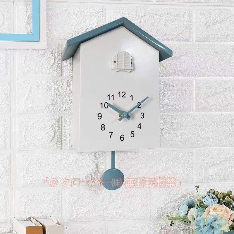 鳩時計 掛け時計/置き時計 2way カッコー時計 アナログ 振り子 かわいい オシャレ インテリア シンプル 大きめで見やすい リビング向け 4,815円