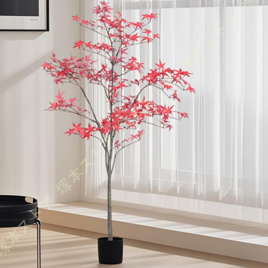 造花 もみじの木 仕合わせの木 フェイクグリーン 人工 大型 観葉草木 褒めたたえる用 人工盆栽 人工観葉草木 観葉樹 屋内 執務室 室内 かざり付ける 鉢植え 植木 仕合わせの木